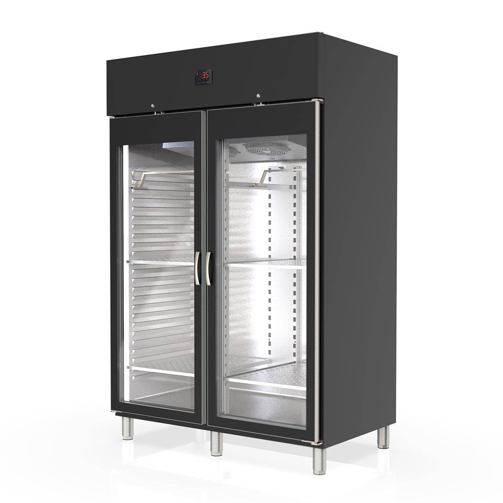TOPLINE Reifeschrank Dry-Aging Schwarz, 1404 Liter, 300 kg Fleisch, 1370 x 850 mm