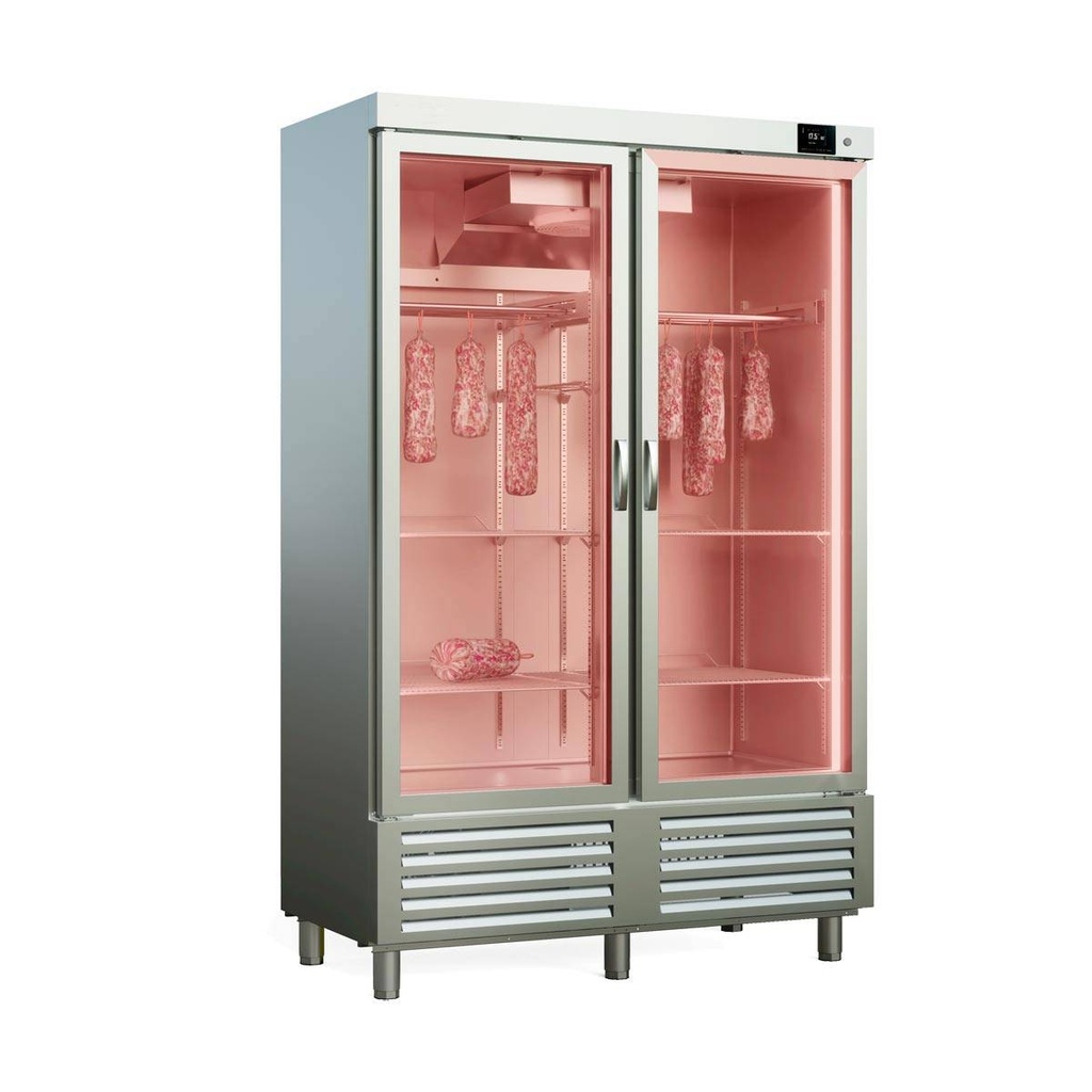 TOPLINE Reifeschrank Dry-Aging, Edelstahl, Abtropfen und Trocknen, LED, 1201 Liter, 1370 x 735 mm