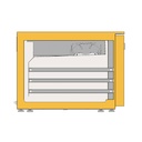TOPLINE Schockfroster Edelstahl, für 3x GN1/1 (40 mm), Aggregat rechts, 715 x 700 mm