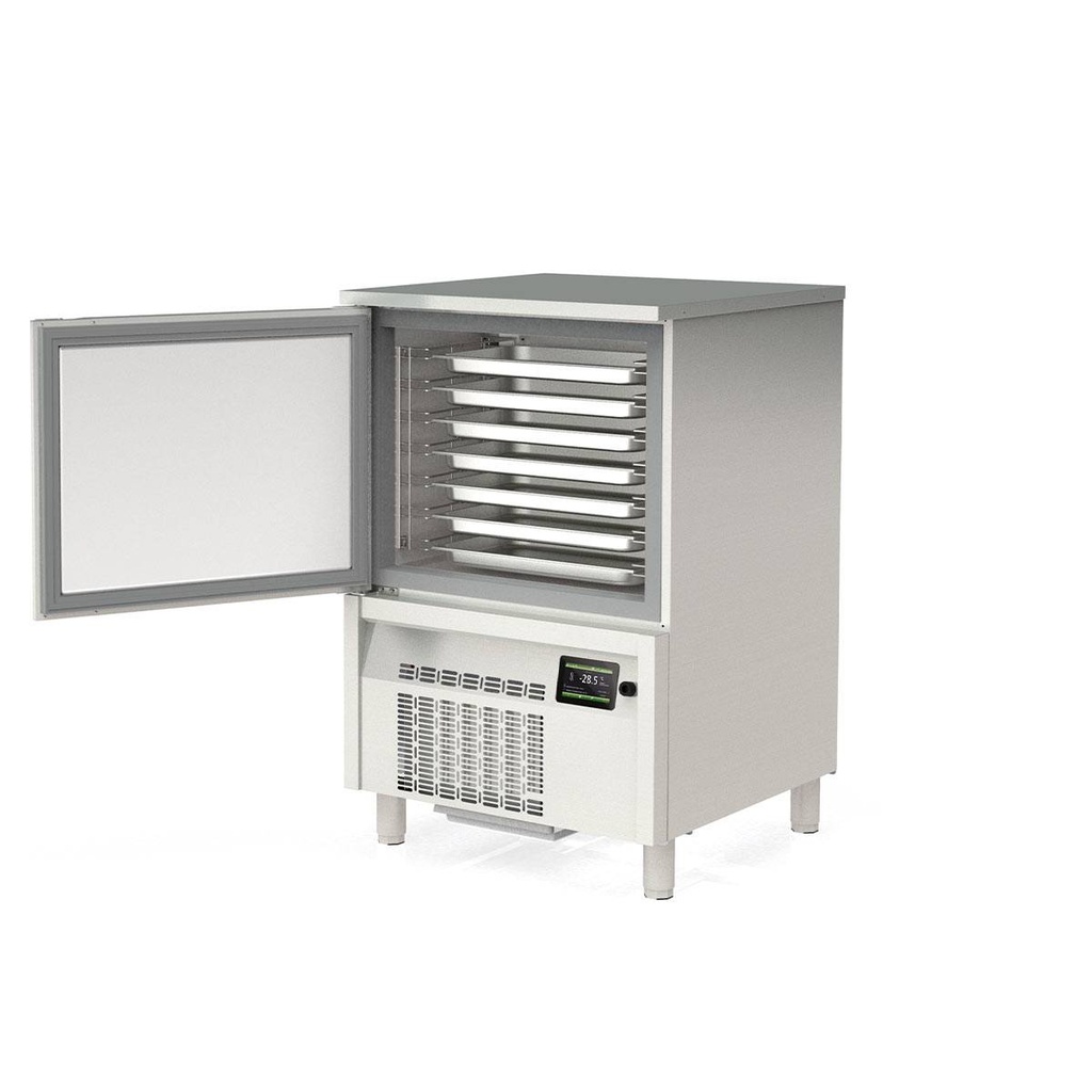 TOPLINE Schockfroster Edelstahl, für 7x GN1/1 (40 mm) oder 7x EN 60x40, 800 x 800 mm