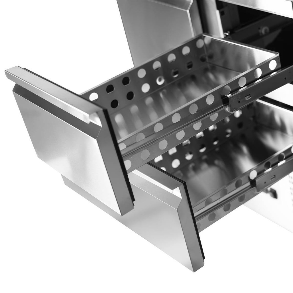 Kühltisch Mini / 2-fach - mit 1 Tür & 2 Schubladen, 900 x 700 mm