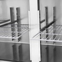 Kühltisch / 2 Türen & 4 Schubladen inkl. Aufkantung - Monoblock, 2230 x 700 mm