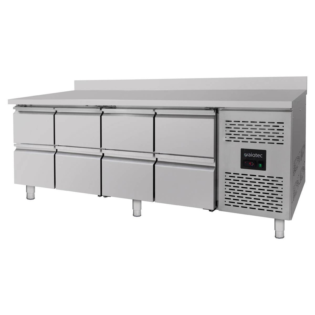 Kühltisch / 8 Schubladen inkl. Aufkantung - Monoblock, 2230 x 700 mm