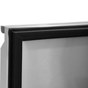 Salattheke / 4-fach mit Türen, Glasaufbau, für 6x GN 1/1 "grau", 2500 x 800 mm