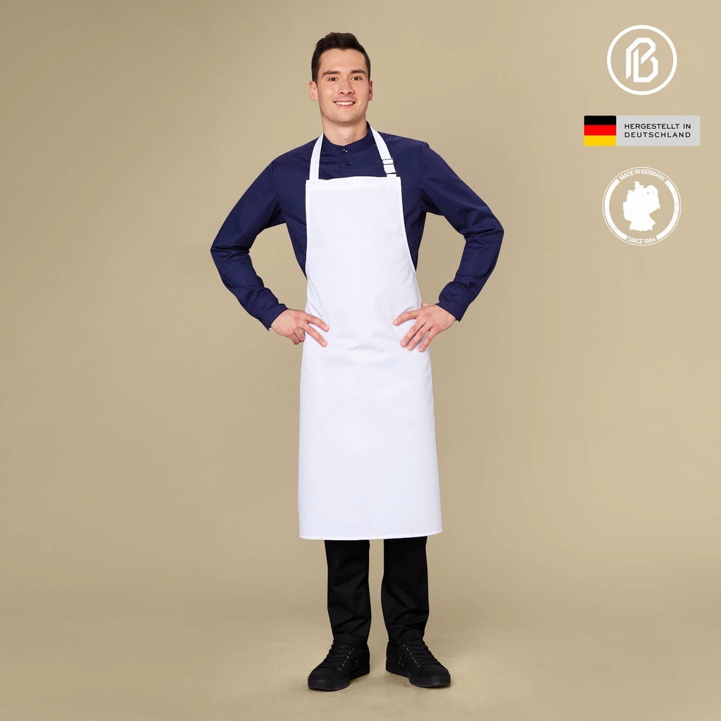 weiße Latzschürze Poly300