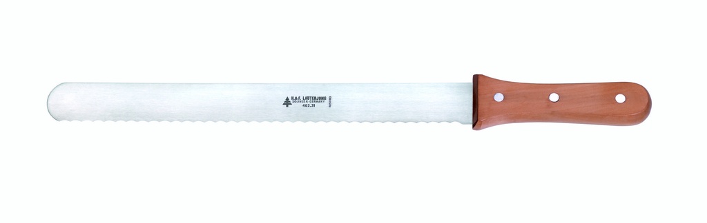 Bäcker- & Konditormesser Doppelwelle aus Holz, 31 cm