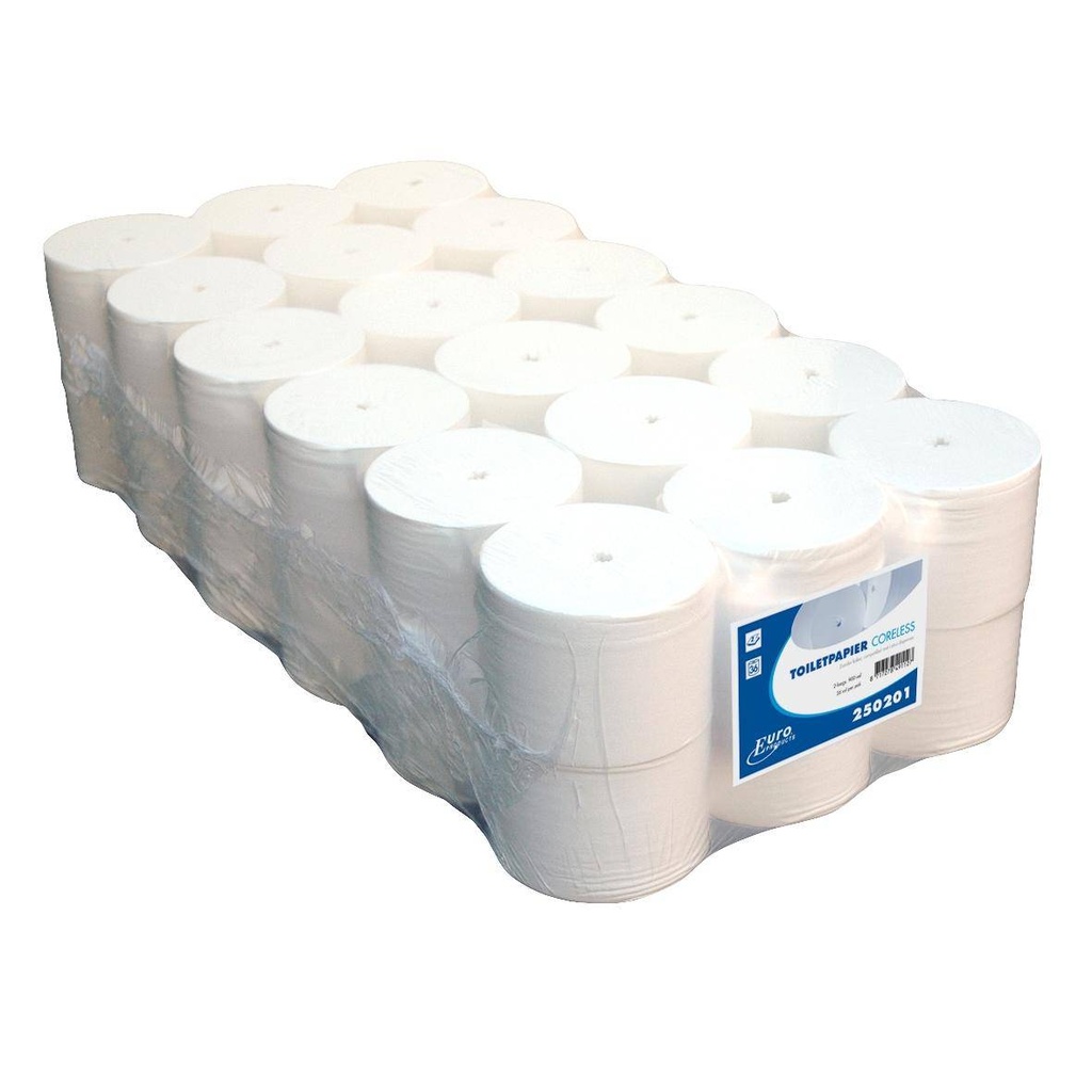 Toilettenpapier 2-lagig, 900 Blatt/Rolle, Zellstoff weiß | 36 Rollen/Sack