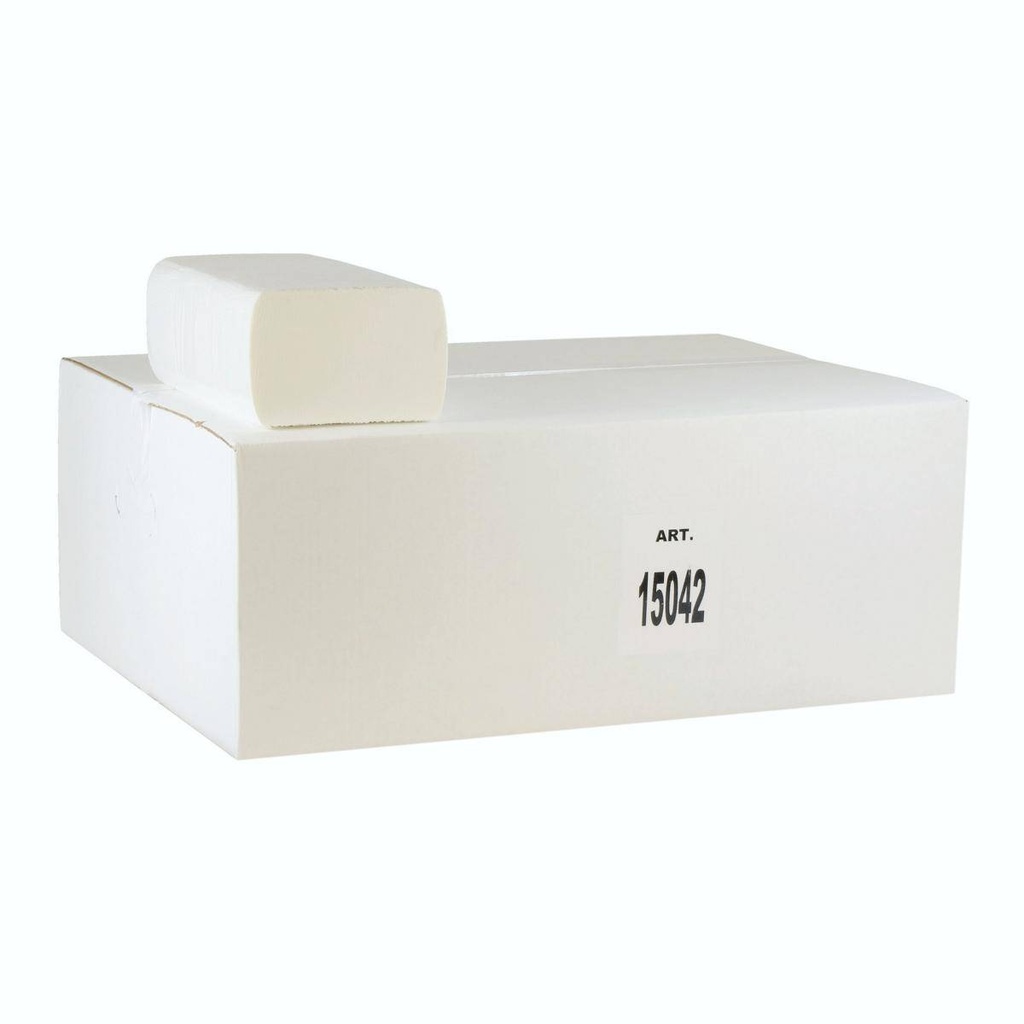Papierhandtücher Falthandtücher 3-lagig, 21,5 cm x 36,0 cm, Interfold, 100% Zellstoff weiß, 18 x 100 Tücher | 1.800 Blatt/Karton