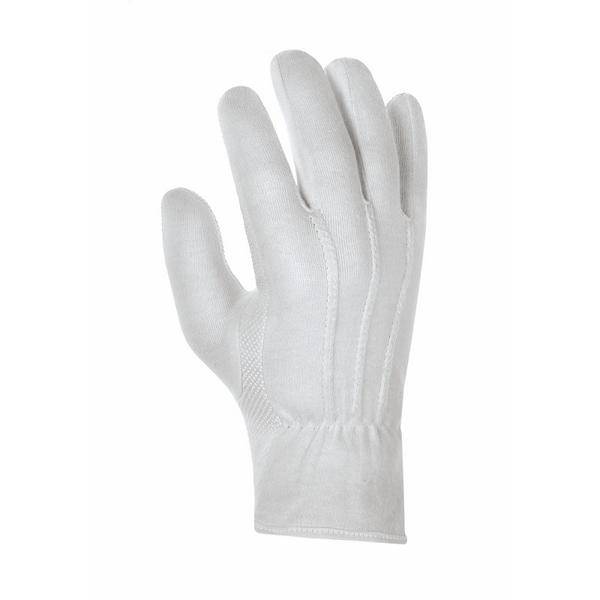 Baumwolltrikot-Handschuhe mit Noppen, mittelschwer | Größe: 10