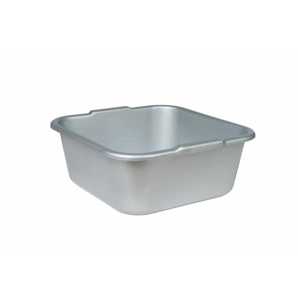 Viereckschüssel 34 cm x 34 cm x 14 cm, 10,5 Liter | silber