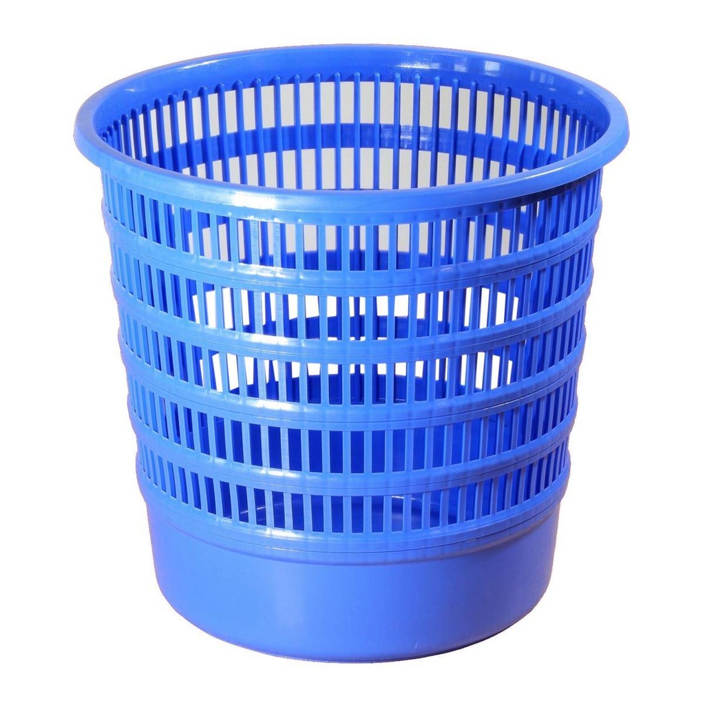 Papierkorb Ø 24 cm rund, Höhe 24 cm durchbrochen | blau