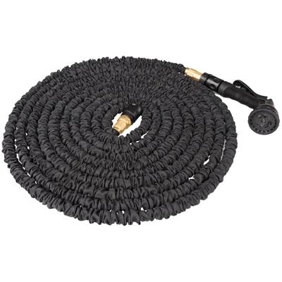 FLEXI PRO BLACK, der flexible und wachsende Wasserschlauch mit Sprühpistole | 22 m