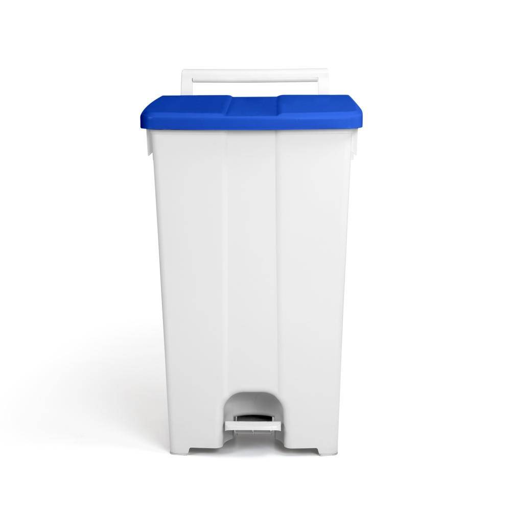 Abfallbehälter, Treteimer 2 x 45 Liter, "Derby XXL"" | weiß/blau