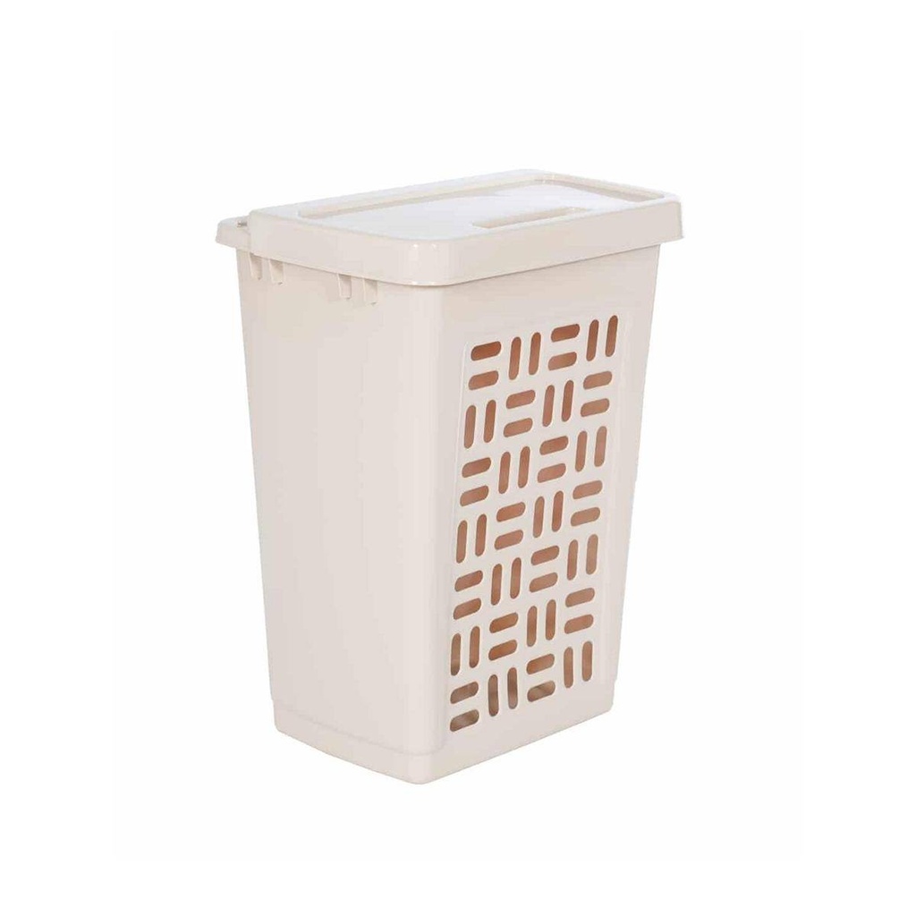 Wäschesammler/Wäschebox 60 Liter, 44 cm x 35 cm x 61 cm | creme