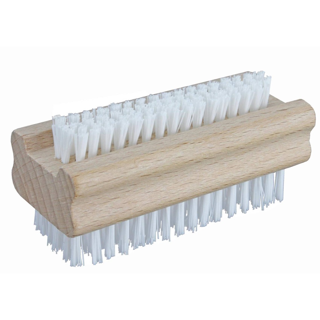 Nagelbürste, Körper: Holz roh, Borsten: Nylon doppelseitig | unlackiert
