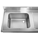Spültisch / 1 Becken links mit Abtropffläche, 1000 x 600 mm
