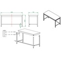 Arbeitstisch / unterfahrbar, 1600 x 700 mm
