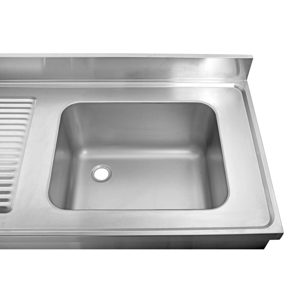 Spültisch / 1 Becken rechts mit Abtropffläche, 1000 x 600 mm