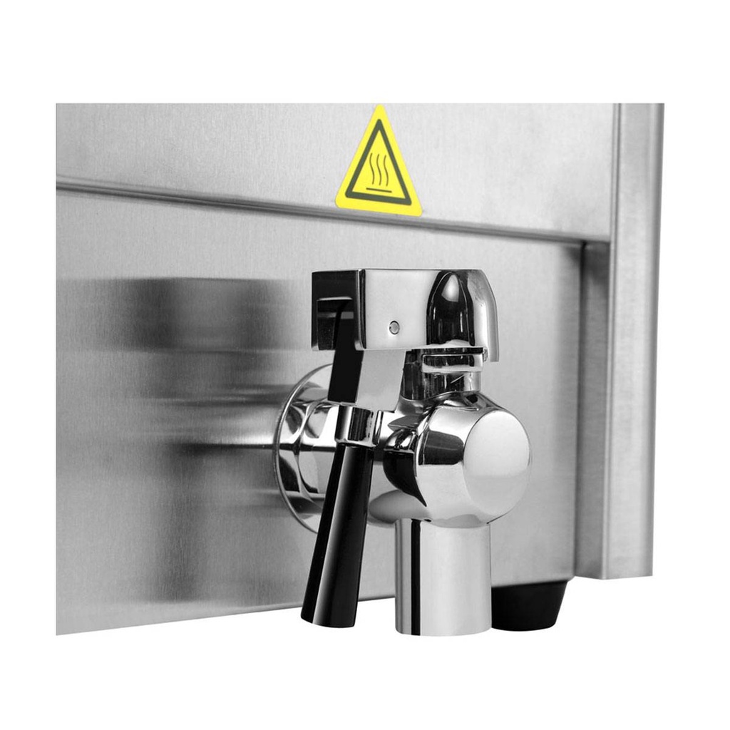Elektro Fritteuse 2 Becken mit Ablasshahn 8 + 8 Liter, 600 x 570 mm