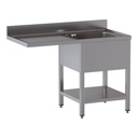 TOPLINE Spülcenter / 1 Becken rechts, 1200 x 700 mm