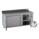 TOPLINE Wärmeschrank / 2 Schiebetüren & Aufkantung, 1200 x 700 mm