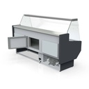 TOPLINE Kühltheke 250 - gerades Frontglas "schwarz", 2465 x 800 mm