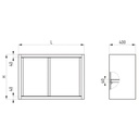 TOPLINE Wandhängeschrank / Schiebetüren und Abtropffläche, 1000 x 400 mm