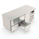 TOPLINE Tiefkühltisch / 3-fach GN1/1 mit 4 Schubladen / 1 Tür, 1795 x 700 mm