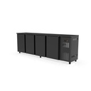 TOPLINE Barkühltisch schwarz / 4 Türen, 2565 x 530 mm