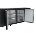 TOPLINE Barkühltisch schwarz / 4 Türen, 2565 x 530 mm