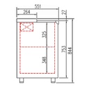 TOPLINE Getränkekühltruhe mit 3 Edelstahlschiebedeckeln, 420 Liter, 1500 x 550 mm