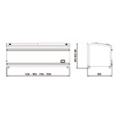 TOPLINE Kühl- und Tiefkühltruhe 850 mit Glasschiebedeckel, Schwarz, LED, 1456 x 858 mm