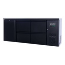 Barkühltisch schwarz / 1 Tür & 4 Schubladen - 425 L, 2005 x 520 mm