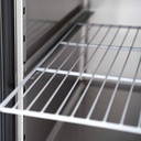 Salattheke / 2-fach mit Türen, Glasaufbau, für 4x GN 1/1 "schwarz", 1500 x 800 mm