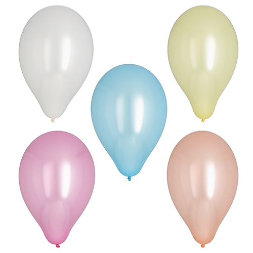 10 Luftballons Ø 25 cm farbig sortiert "Pearly"
