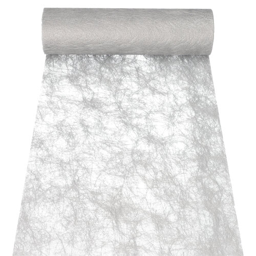 Dekoband "Sizoflor" 25 m x 30 cm silber