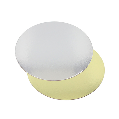 25 Tortenplatten rund Ø 20 cm · 0,3 cm gold/silber