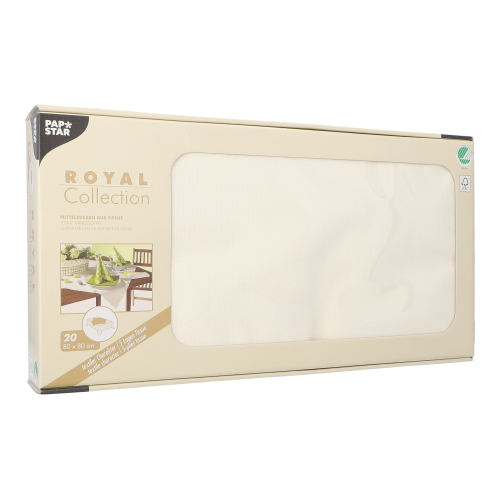 20 Mitteldecken, Tissue "ROYAL Collection" 80 cm x 80 cm champagner