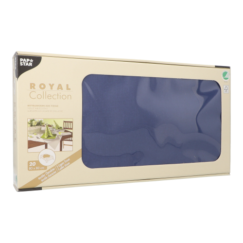 20 Mitteldecken, Tissue "ROYAL Collection" 80 cm x 80 cm dunkelblau