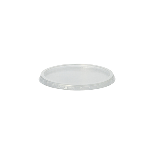 100 Deckel für Verpackungsbecher, PP rund Ø 10,1 cm · 0,8 cm transparent