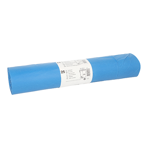 25 Müllsäcke, LDPE 120 L 110 cm x 70 cm blau