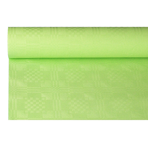 Papiertischtuch mit Damastprägung 8 m x 1,2 m limonengrün