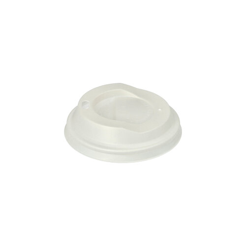 50 Dom-Deckel, C-PLA rund Ø 8 cm · 2,1 cm weiss