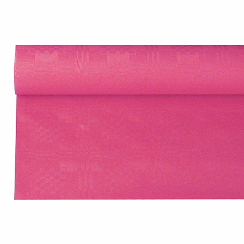 Papiertischtuch mit Damastprägung 6 m x 1,2 m fuchsia