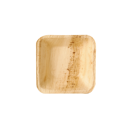 25 Schalen, Palmblatt "pure" eckig 40 ml 8 cm x 8 cm x 2 cm