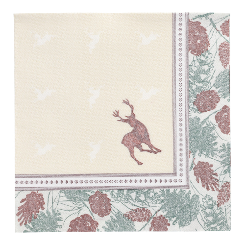 50 Servietten "ROYAL Collection" 1/4-Falz 40 cm x 40 cm "Majestic Deer"
