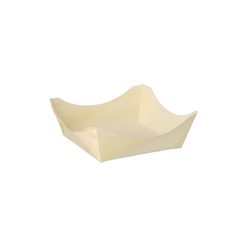50 Fingerfood - Schalen, Holz "pure" eckig 3,5 cm x 10 cm x 10 cm