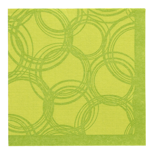 50 Servietten "ROYAL Collection" 1/4-Falz 40 cm x 40 cm limonengrün "Bubbles"