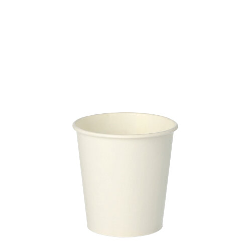 50 Trinkbecher für Kaltgetränke, Pappe 0,1 L Ø 6,3 cm · 6,3 cm weiss "Rays"