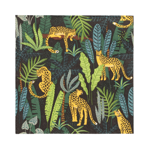 20 Servietten, 3-lagig 1/4-Falz 33 cm x 33 cm "Leopard"
